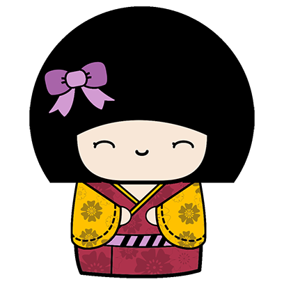 Kokeshi Animated Japanese Dolls messages sticker-2