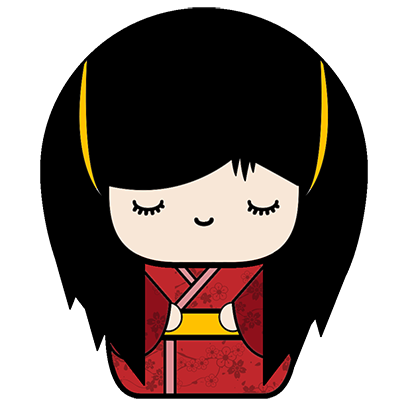 Kokeshi Animated Japanese Dolls messages sticker-1