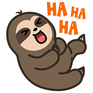 Cute Sloth Stickers messages sticker-0