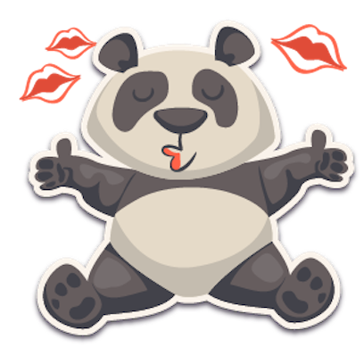 Panda - Stickers. messages sticker-7