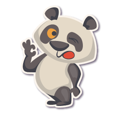 Panda - Stickers. messages sticker-5