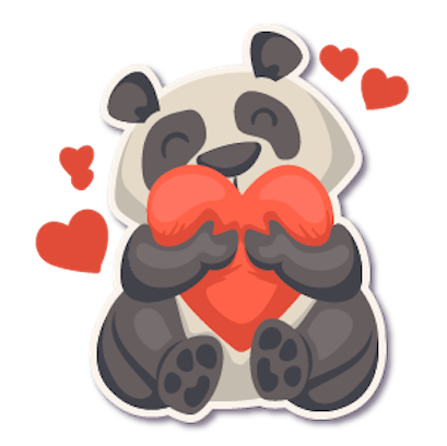 Panda - Stickers. messages sticker-6