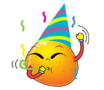 Emoji Oranges Stickers messages sticker-6