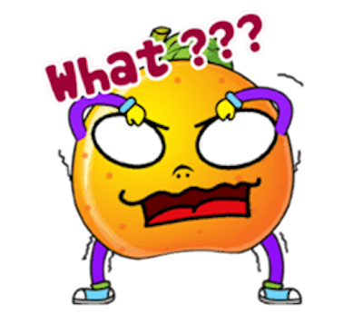 Emoji Oranges Stickers messages sticker-11