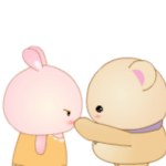 Animated Rabbit and Bear Stickers For iMessage messages sticker-1
