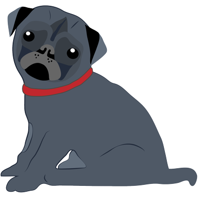 Pug Love Sticker Pack messages sticker-0
