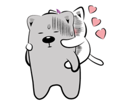 Cat and Bear Lovely messages sticker-5