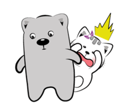 Cat and Bear Lovely messages sticker-11