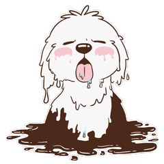 Animated Super Cute Dog Stickers messages sticker-0