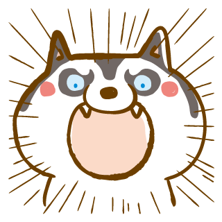 Scary Siberian Dog Stickers for iMessage messages sticker-1