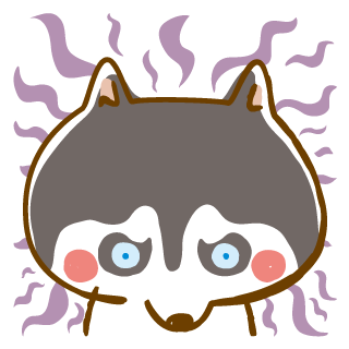 Scary Siberian Dog Stickers for iMessage messages sticker-6