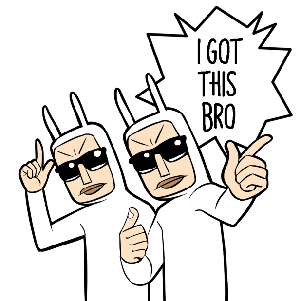 Bunny Men stickers messages sticker-1