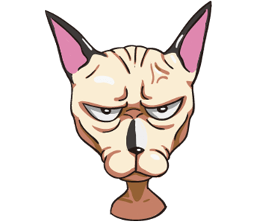 Tiger the Sphynx Cat. Stickers by Design73 messages sticker-7
