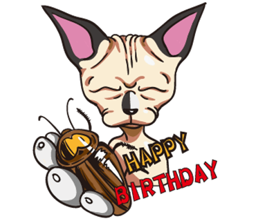 Tiger the Sphynx Cat. Stickers by Design73 messages sticker-5