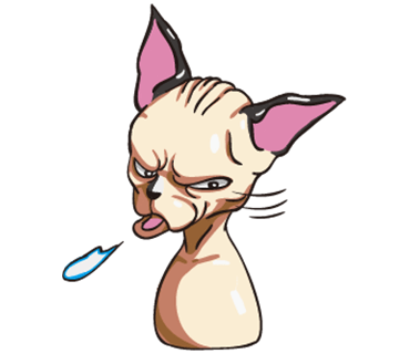 Tiger the Sphynx Cat. Stickers by Design73 messages sticker-9