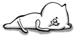 White Cat Stickers 1 messages sticker-0