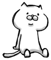 White Cat Stickers 1 messages sticker-11