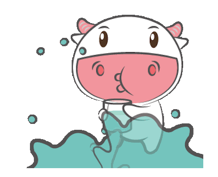 Funny Milk Cow Animated messages sticker-1
