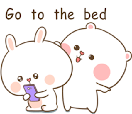 Fluffy Bear and Rabbit messages sticker-2