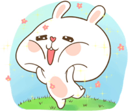 Fluffy Bear and Rabbit messages sticker-7
