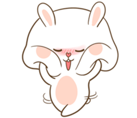 Fluffy Bear and Rabbit messages sticker-9
