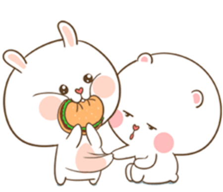 Fluffy Bear and Rabbit messages sticker-4