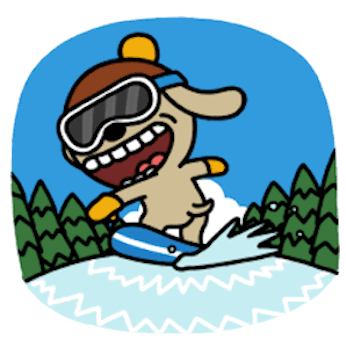 Choco Dog Winter Animated messages sticker-1