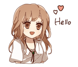 Cute Girl Stickers Pack messages sticker-1