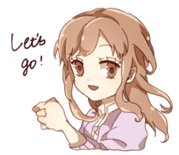 Cute Girl Stickers Pack messages sticker-2
