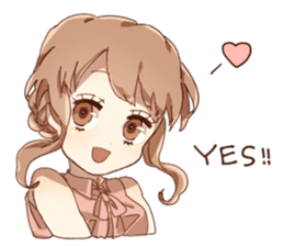 Cute Girl Stickers Pack messages sticker-0