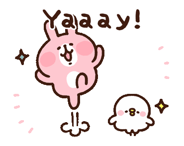 Pinky Rabbit Animated messages sticker-9