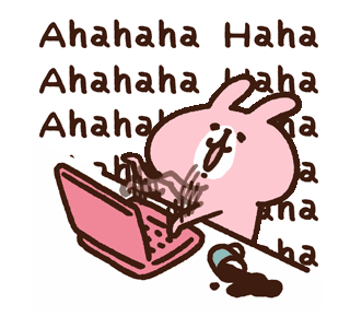 Pinky Rabbit Animated messages sticker-4