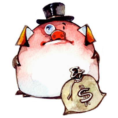 Watercolor Piggies messages sticker-9
