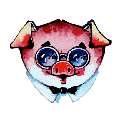 Watercolor Piggies messages sticker-6