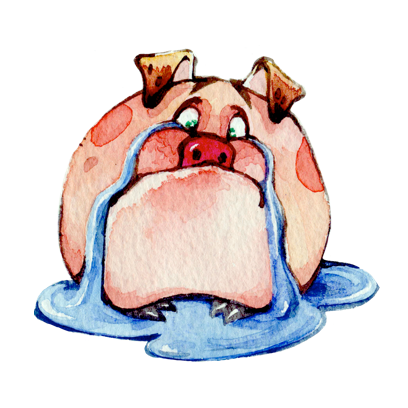 Watercolor Piggies messages sticker-8