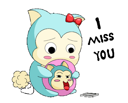 Blue Cat Funny Animated messages sticker-0