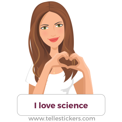 Telle stickers - March for science, Kate messages sticker-2