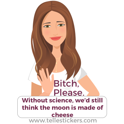 Telle stickers - March for science, Kate messages sticker-8
