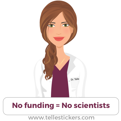 Telle stickers - March for science, Kate messages sticker-11