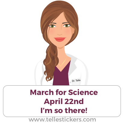 Telle stickers - March for science, Kate messages sticker-1
