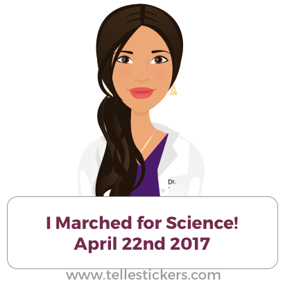 Telle stickers - March for science, Lilly messages sticker-7