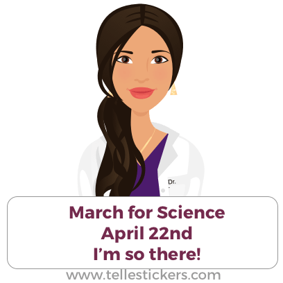 Telle stickers - March for science, Lilly messages sticker-1
