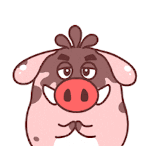 Funny Boar Animated messages sticker-1