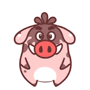 Funny Boar Animated messages sticker-11