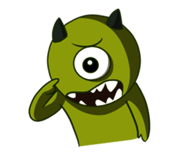 Cyclop Emoji messages sticker-10