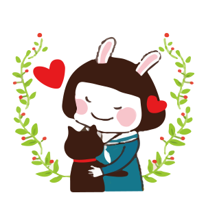 Cool girl Rabbitami messages sticker-1