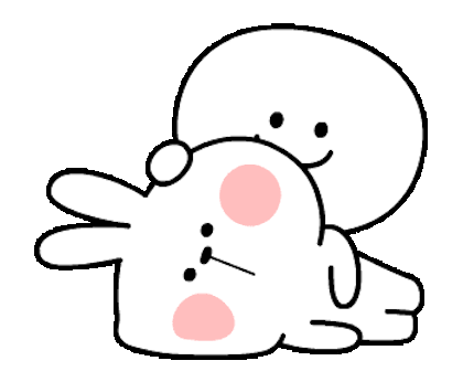 Happy Rabbit and Friend Animated messages sticker-1