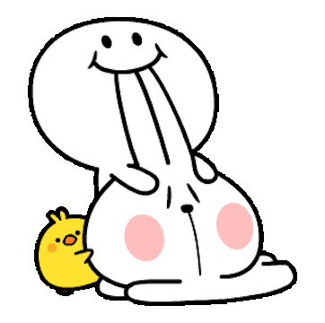 Happy Rabbit and Friend Animated messages sticker-7