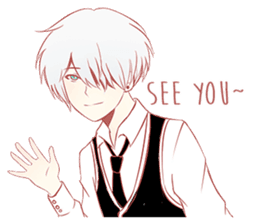 Cute Butler Stickers messages sticker-1