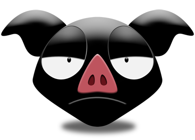 Les Stickers Petit Cochon Noir messages sticker-2